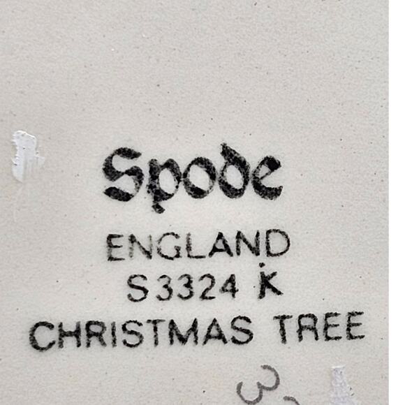 Charming Vintage Spode Christmas Tree Triangular Candy Dish Holiday Serving Dish - Picture 7 of 8